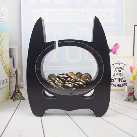 Batman creative wooden coin bank