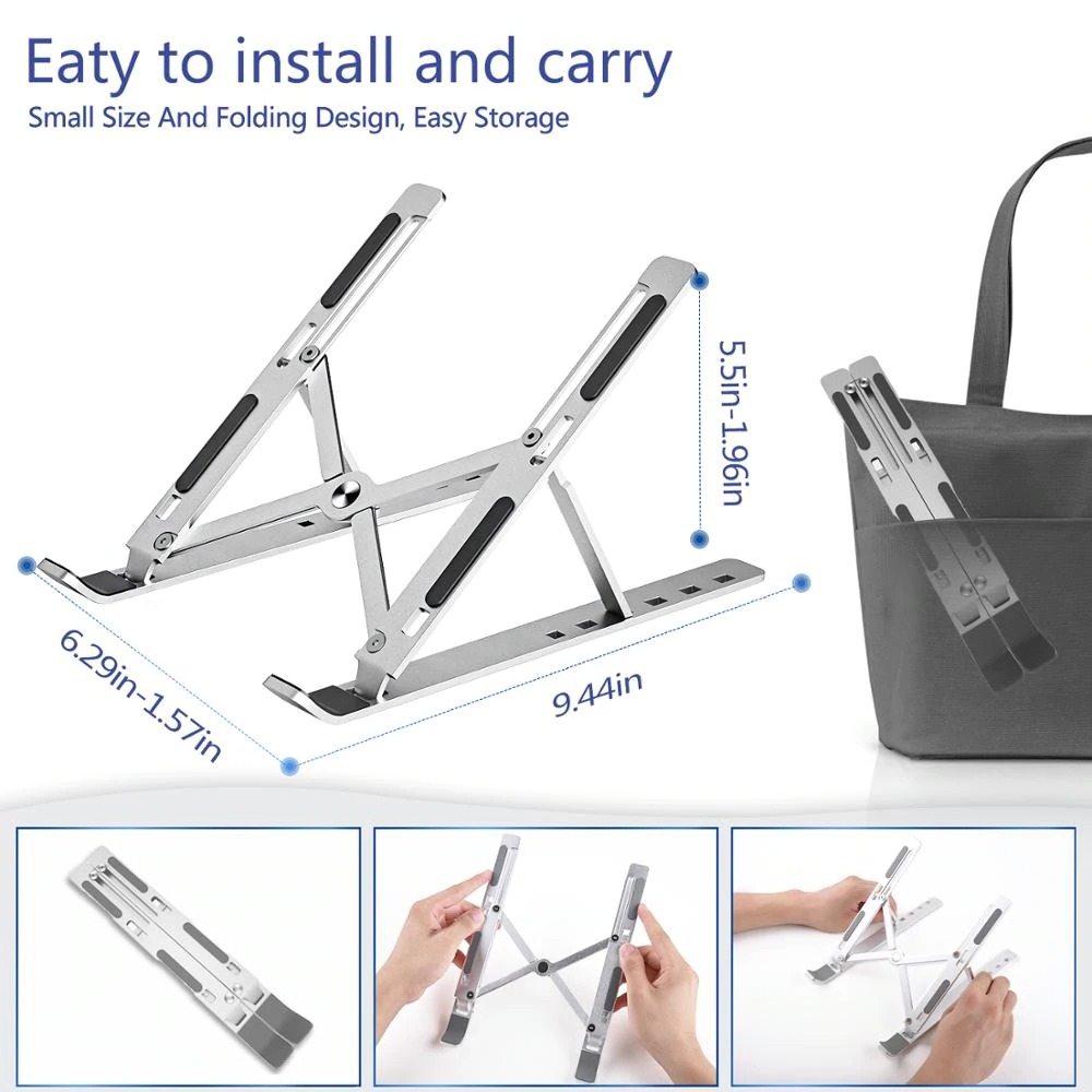 Foldable Laptop Stand Adjustable Notebook Stand Portable Laptop Holder Tablet Stand Computer Support For MacBook Air Pro ipad