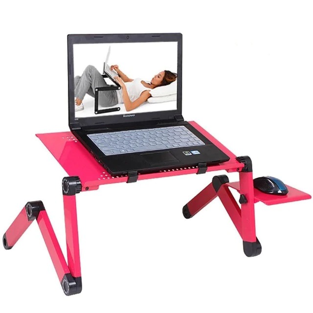 Laptop Table Stand With Adjustable Folding Ergonomic Design Stand Notebook Desk For Ultrabook, Netbook Or Tablet With Mouse Pad