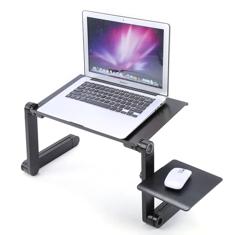 Laptop Table Stand With Adjustable Folding Ergonomic Design Stand Notebook Desk For Ultrabook, Netbook Or Tablet With Mouse Pad