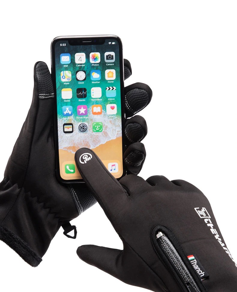 Cold-proof Ski Gloves Waterproof Winter Gloves Cycling Fluff Warm Gloves For Touchscreen Cold Weather Windproof Anti Slip