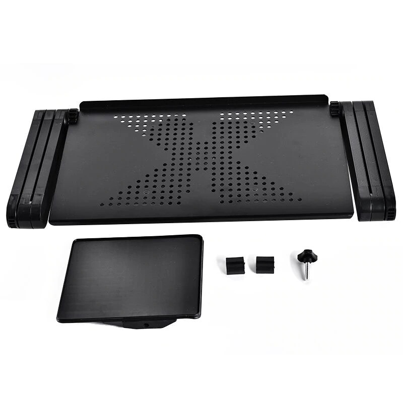 Laptop Table Stand With Adjustable Folding Ergonomic Design Stand Notebook Desk For Ultrabook, Netbook Or Tablet With Mouse Pad