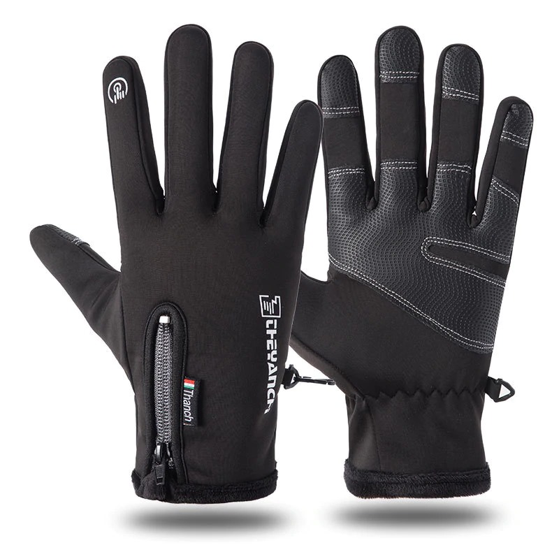 Cold-proof Ski Gloves Waterproof Winter Gloves Cycling Fluff Warm Gloves For Touchscreen Cold Weather Windproof Anti Slip