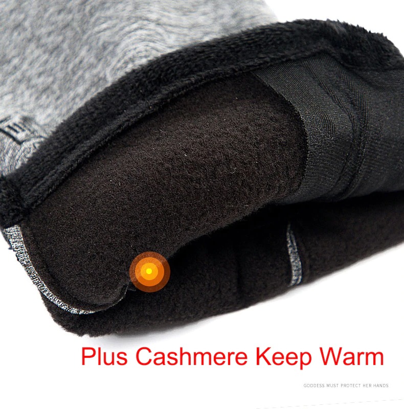 Cold-proof Ski Gloves Waterproof Winter Gloves Cycling Fluff Warm Gloves For Touchscreen Cold Weather Windproof Anti Slip