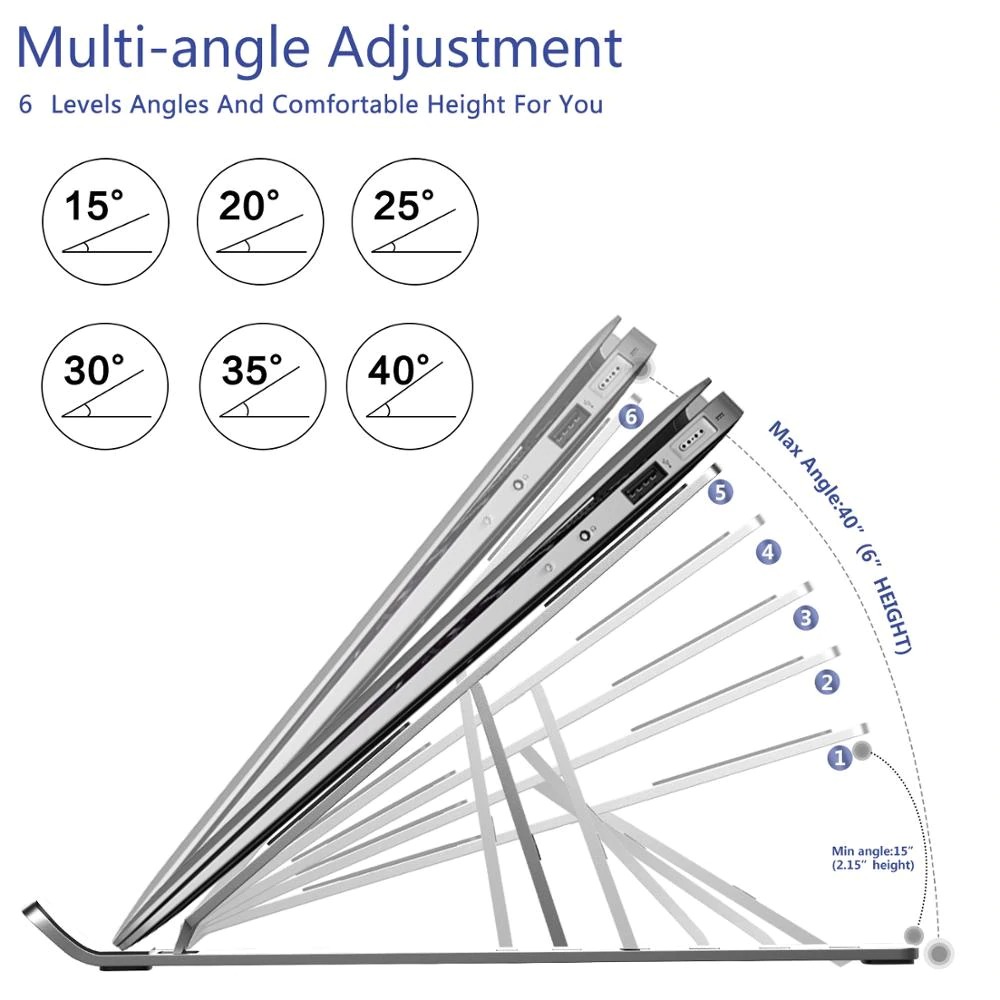 Foldable Laptop Stand Adjustable Notebook Stand Portable Laptop Holder Tablet Stand Computer Support For MacBook Air Pro ipad
