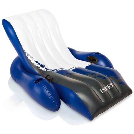 Matelas gonflable chaise longue INTEX luxe 1 place