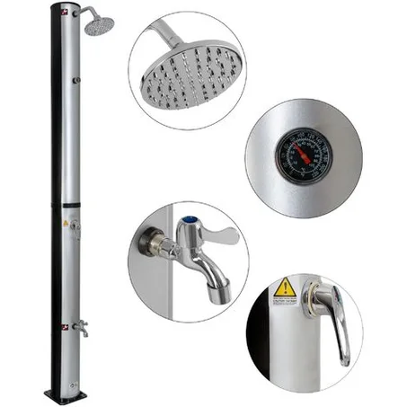 Douche solaire avec thermomètre 40L