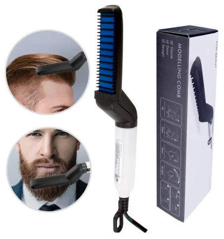 الجهاز الالكتروني لتصفيف وتمليس شعر الرأس واللحية للرجال + التوصيل بالمجان والدفع عند الاستلام