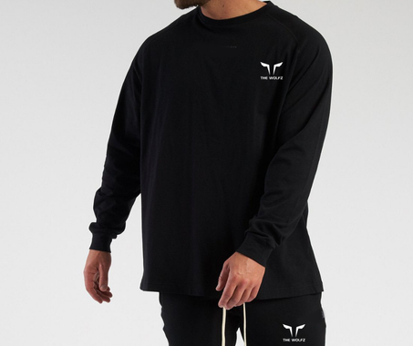 THE WOLFZ LONGSLEEVES & JOGGER - BLACK