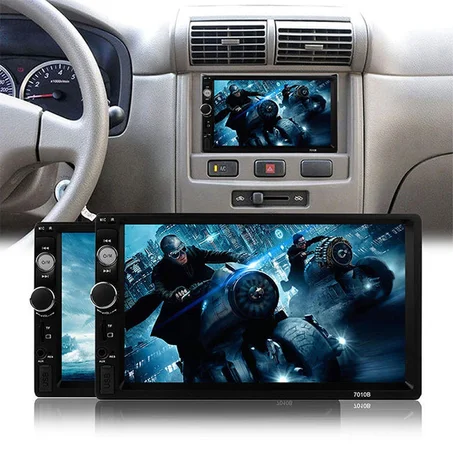 7 Inch Car Stereo Radio MP5 MP3 Player FM USB AUX Full HD Bluetooth Touch Screen Rear View Camera