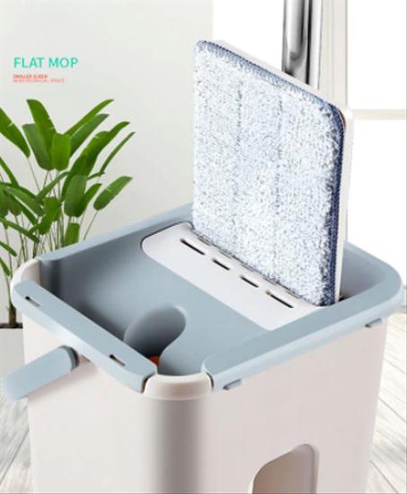 KLE_MOP_BELLET*360° Rouge.Beige الممسحة الرائعة  عالية الجودة:مع مقبض الفولاذ المقاوم للصدأ