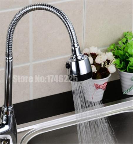 صنبور حنفية دوار 360 درجة سيجعل من غسل الآواني سهل ويقلل من صرف المياه 360°Rotate Water Saving Tap With 3 Modes Spray Head